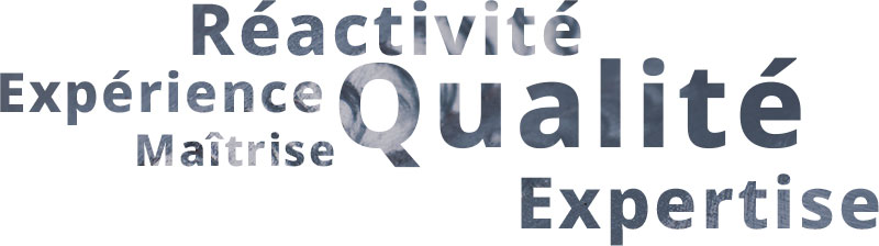 Réactivité, expérience, maîtrise, Qualité, Expertise